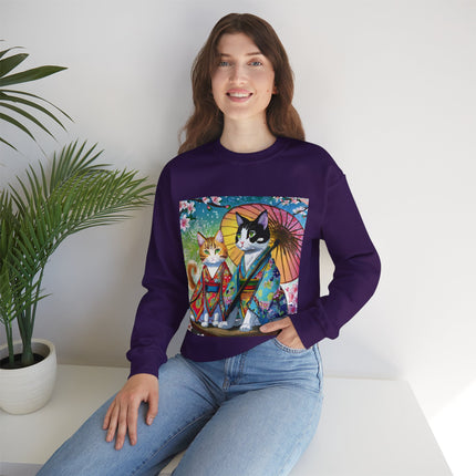 Kimono Kitties Unisex Heavy Blend™ Crewneck Sweatshirt