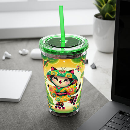 Firefly Dance on Wheels Sunsplash Tumbler with Straw, 16oz