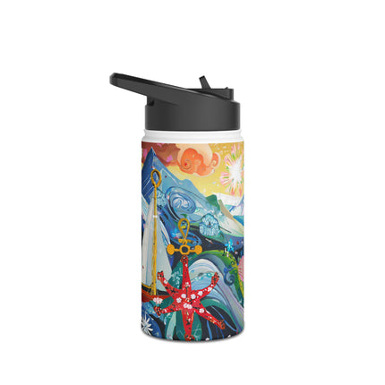 Nautical Patterns Stainless Steel Water Bottle