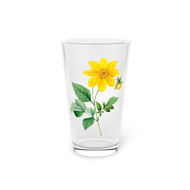Dahlia Botanical Illustration by Pierre-Joseph Redouté Glass, 16oz