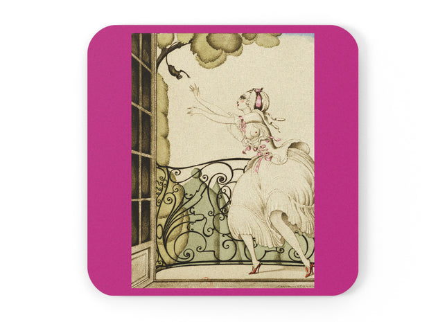 Sur talons rouges (On Red Heels) pl 02 by Gerda Wegener Cork Back Coaster