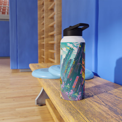 Cyberpunk Frog Stainless Steel Water Bottle