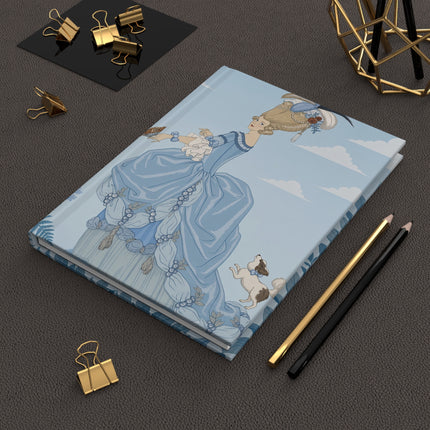 🩵🌸 The Lady Of The Blue Rose Garden Hardcover Journal – Classical Floral Elegance