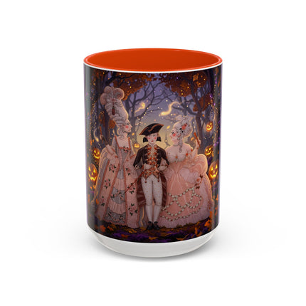 🎃🌙 The Midnight Court Of Pumpkin Grove Colorful Mug – Elegant Halloween Masquerade