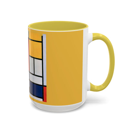 Composition with Red, Yellow, Blue, and Black by Piet Mondrian Colorful Mugs (11oz, 15oz)