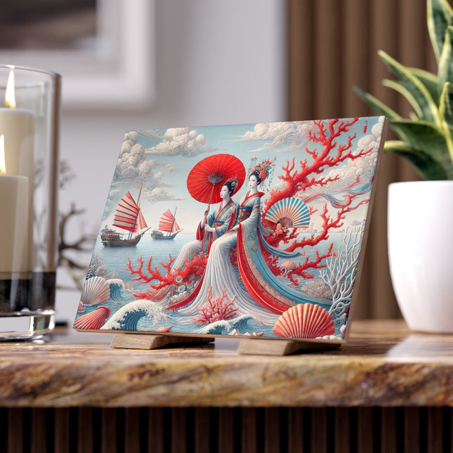 Ladies by the Quiet Sea Ceramic Tile