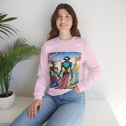 High Fashion Cyberpunk CIA Robots Unisex Heavy Blend™ Crewneck Sweatshirt