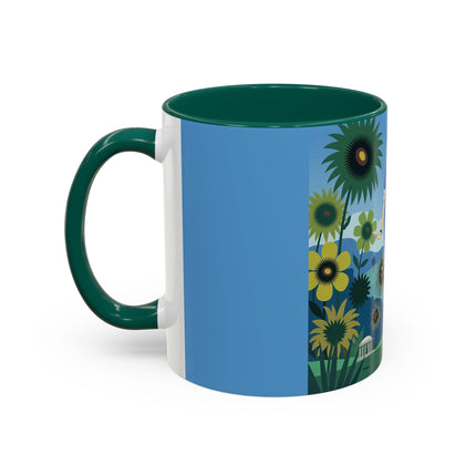 The Secret Language Of Flowers Colorful Mugs – Art Deco Botanical Elegance