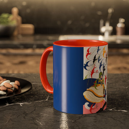 Flight of the Songbirds Colorful Mugs – Theatrical Whimsy & Colorful Harmony