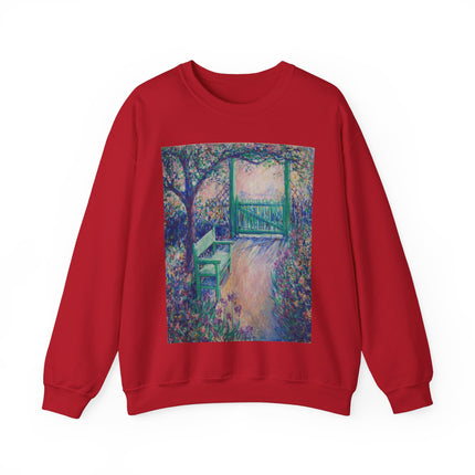 The Artist’s Garden (The Green Chair) by Theodore Earl Butler Heavy Blend™ Crewneck Sweatshirt
