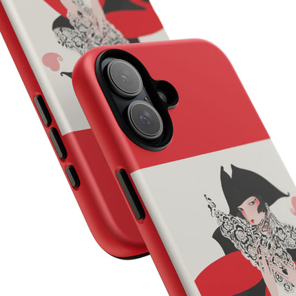 Crimson Masquerade Phone Case – Dramatic Grace & Bold Elegance