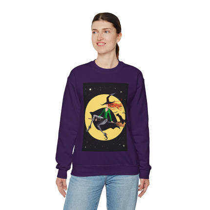 A Witch’s Moonlit Flight Unisex Heavy Blend™ Crewneck Sweatshirt