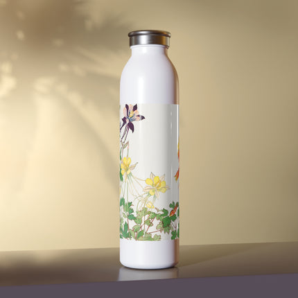 Aquilegia Flower by Tanigami Kônan Slim Water Bottle