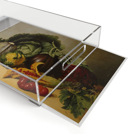 Still Life, Balsam Apple, and Vegetables by James Peale Acrylic Serving Tray