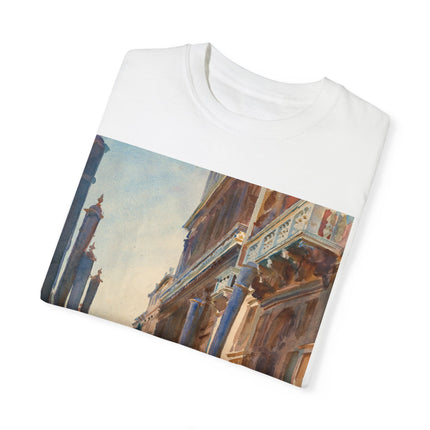 Gondola Moorings on the Grand Canal by John Singer Sargent  Unisex Garment-Dyed T-shirt