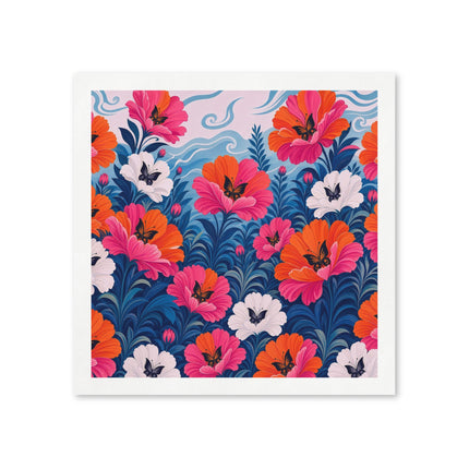 🦋🌺 The Butterfly Blossom Garden Napkins – Art Deco Floral Whimsy