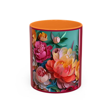 Peonies in Full Bloom Colorful Mugs (11oz, 15oz)
