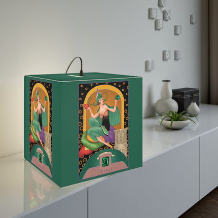 May & Emerald (from the Gem Series) by Sofia Chiostri Light Cube Lamp