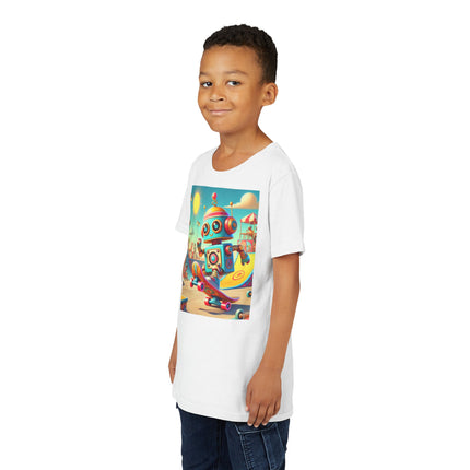 Skate Park Robot Youth Short Sleeve Tee