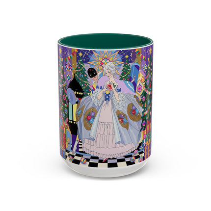 🎄✨ The Lady Of The Christmas Ornament Colorful Mug – Art Deco Holiday Fantasy