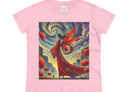 The Poppy Fairy in the Wind Cotton Tee