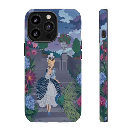 🦚🌸 The Peacock Garden Terrace Phone Case – Art Deco Floral Elegance