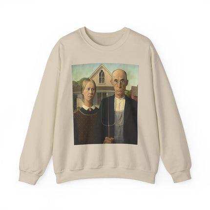 American Gothic by Grant Wood Heavy Blend™ Crewneck Sweatshirt