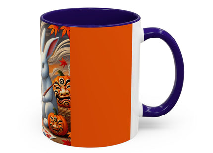 Halloween Rabbit’s Kabuki Jack-o’-Lanterns Colorful Mugs (11oz, 15oz)