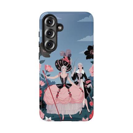 🌹🎭 The Rose Masquerade Promenade Phone Case – Art Deco Floral Elegance