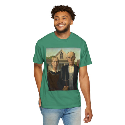 American Gothic by Grant Wood Unisex Garment-Dyed T-shirt