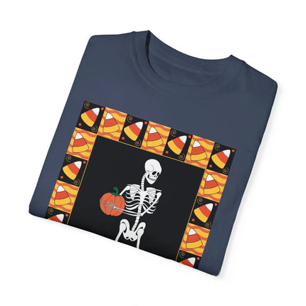 Candy Corn Skeleton Unisex Garment-Dyed T-shirt
