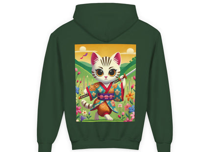 Samurai Kitten Youth Heavy Blend Hooded Sweatshirt