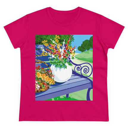 Blooming Harmony Women's Midweight Cotton Tee