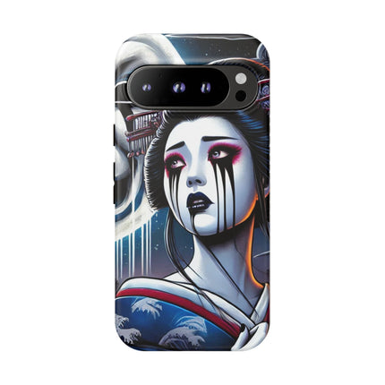Geisha’s Black Ink Tears Phone Cases