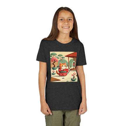Archer Kitten in the Zen Garden Youth Short Sleeve Tee
