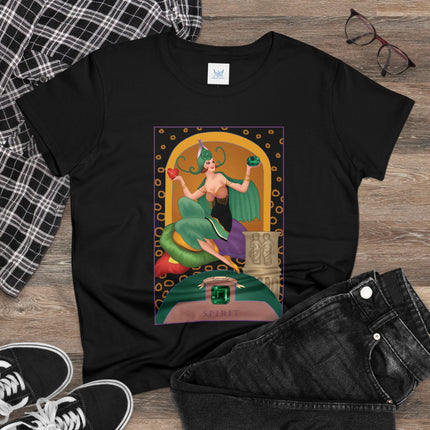 May & Emerald (from the Gem Series) by Sofia Chiostri Women's Midweight Cotton Tee