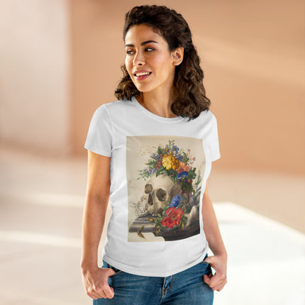Vanitas Still Life by Herman Henstenburgh Women's Midweight Cotton Tee