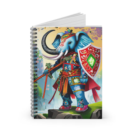 Cyberpunk Elephant Spiral Notebook - Ruled Line