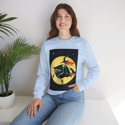 A Witch’s Moonlit Flight Unisex Heavy Blend™ Crewneck Sweatshirt