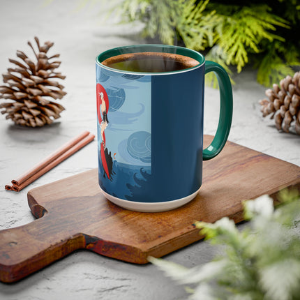 Siren of the Waves Colorful Mugs – Dramatic Sea Power & Bold Elegance