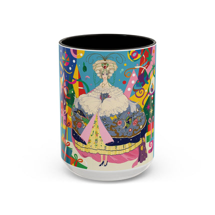🎀✨ The Christmas Court Of Joy Colorful Mug – Art Deco Holiday Fantasy
