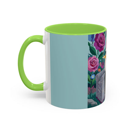 The Lady Of The Garden Tea Colorful Mugs – Art Deco Floral Elegance