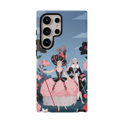 🌹🎭 The Rose Masquerade Promenade Phone Case – Art Deco Floral Elegance