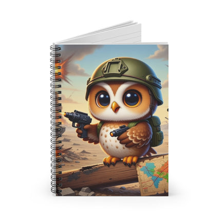 The Owl on the Front Lines Spiral Notebook – Ruled Line