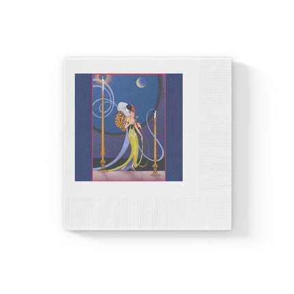 Smoke and Secrets White Coined Napkins