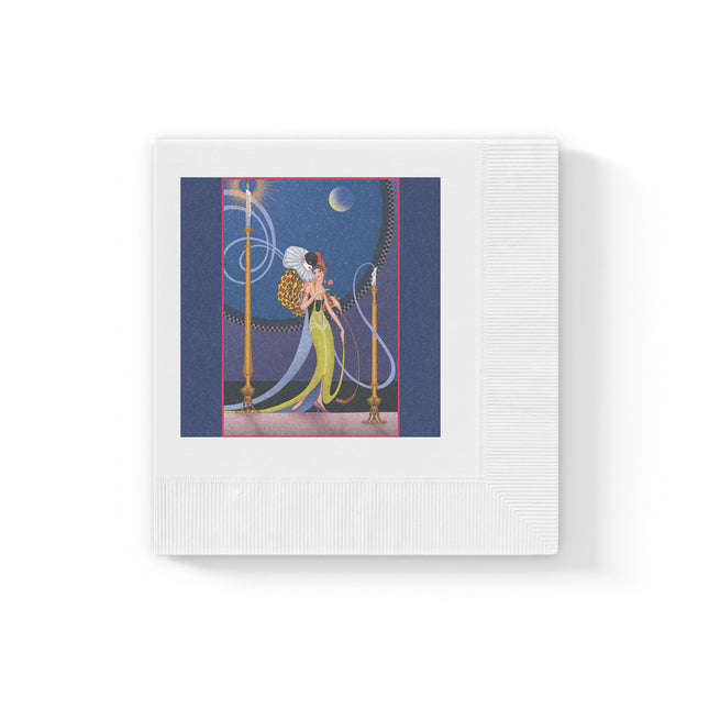 Smoke and Secrets White Coined Napkins