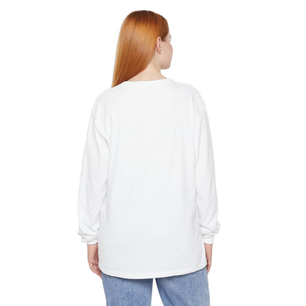 Woman with Origami Crane Garment-dyed Long Sleeve T-Shirt