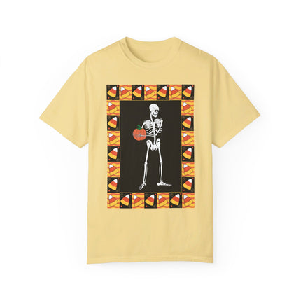 Candy Corn Skeleton Unisex Garment-Dyed T-shirt