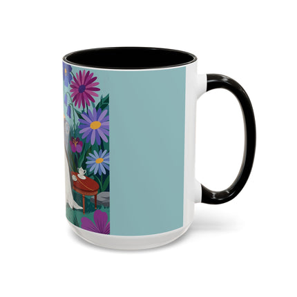 The Lady Of The Garden Tea Colorful Mugs – Art Deco Floral Elegance