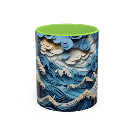 Dramatic Ocean with Crashing Waves Colorful Mugs (11oz, 15oz)